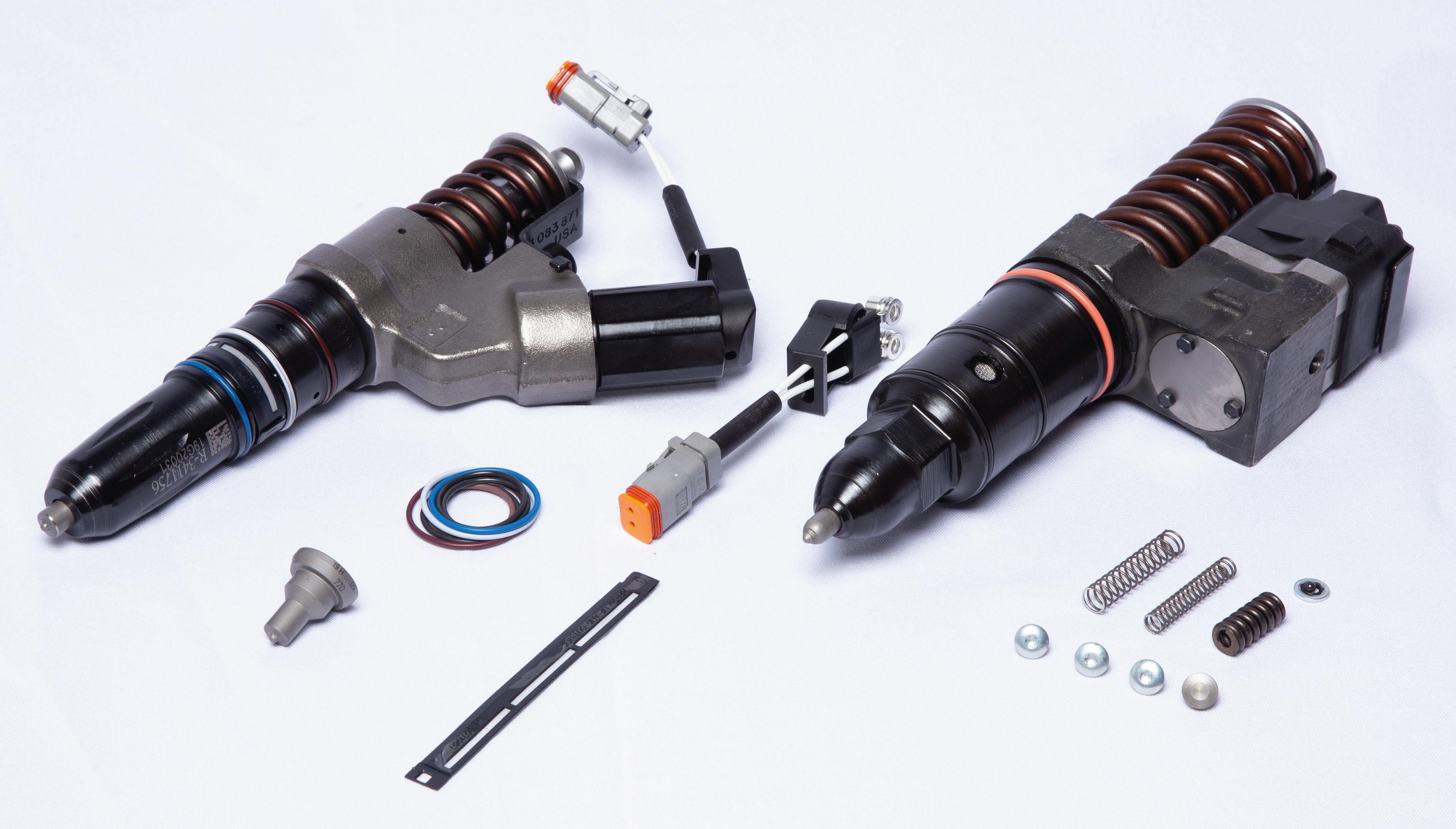 Inyectores diésel con componentes y accesorios de instalación